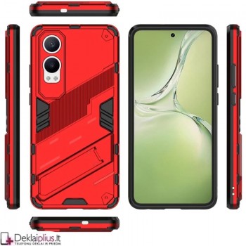 Smūgiams atsparus dėklas su kojele - raudonas (Oneplus Nord Ce4 Lite) Smūgiams atsparus dėklas su kojele - raudonas (Oneplus Nord Ce4 Lite)